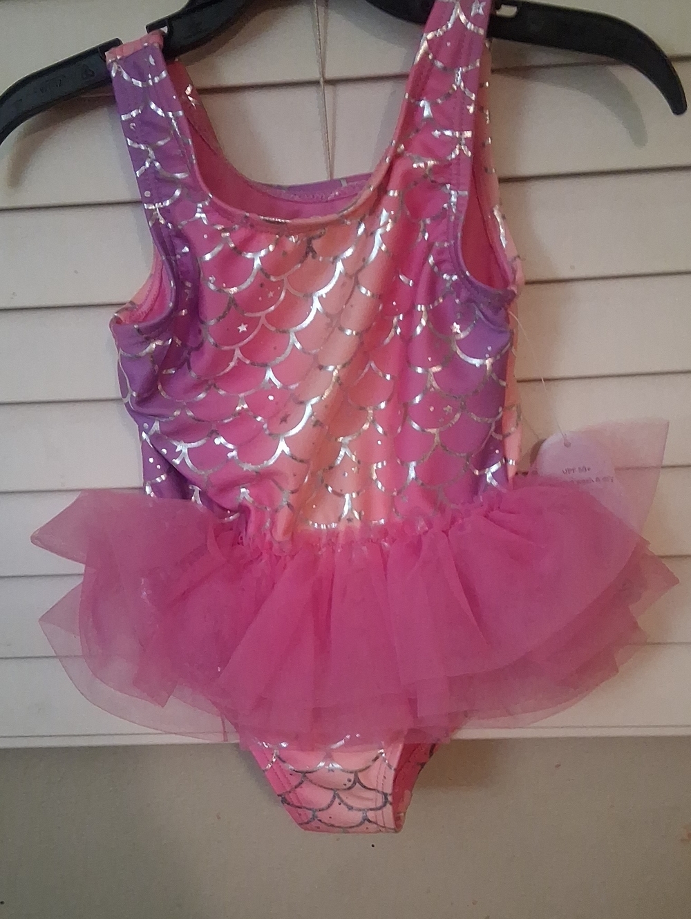 Pink Mermaid Tutu Costume Leotard for Kids 2T